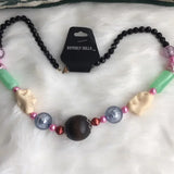 New Beverly‎ Hills Colorful Green White Beaded Necklace. Women's Fashion