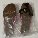 50 % OFF NWT Abound Frannie Braided Thong Pink Sandal‎ Slippers. Size 8M. Women's Fashion.