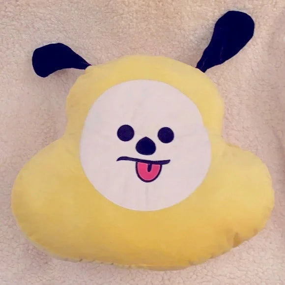 NWOT New BTS21 Line Friends Big Plushie "CHIMMY" yellow BTS 21 stuff toys approx 14" x 16"