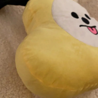 NWOT New BTS21 Line Friends Big Plushie "CHIMMY" yellow BTS 21 stuff toys approx 14" x 16"