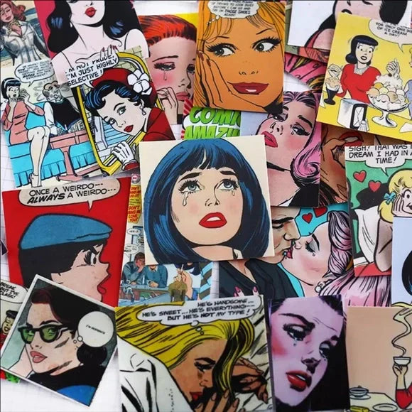 50 pcs‎ Vintage Magazine Decorative Stickers Arts and Crafts DIY