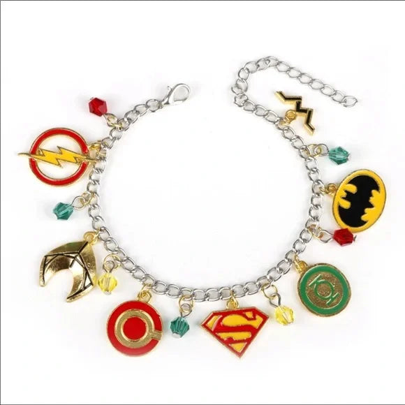 NEW JUSTICE LEAGUE Superman Wonder Woman 👩 charms‎ bracelet