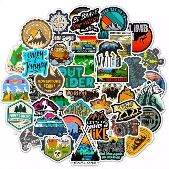 50 pcs Outdoor Camping 🏕 Arts 🎭‎ Crafts Stickers