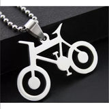 NWT Bike 🚲 Bicycle Stainless Steel Pendant‎ Necklace. Women's Fashion Accessories