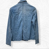 NWT Universal Thread Denim Blue Jean Jacket Striped. Size‎ Small. Women's Ladies‎ Fashion.