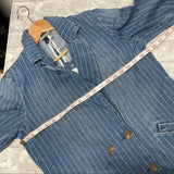 NWT Universal Thread Denim Blue Jean Jacket Striped. Size‎ Small. Women's Ladies‎ Fashion.