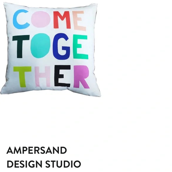 AMPERSAND DESIGN‎ STUDIO Come Together Printed Cotton Throw Pillow One Size