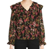 NWT Time and Tru Women's Floral Blouse Top with Ruffles Size XL. Women's Fashion