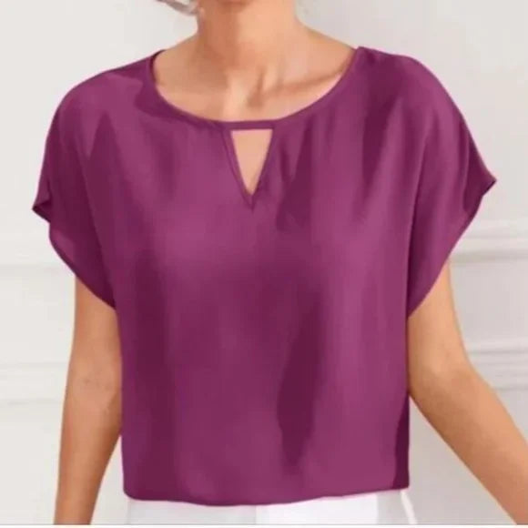 New SHEIN Keyhole Neck Batwing Blouse Top Size XL. Women's Fashion