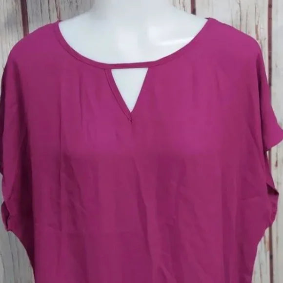 New SHEIN Keyhole Neck Batwing Blouse Top Size XL. Women's Fashion