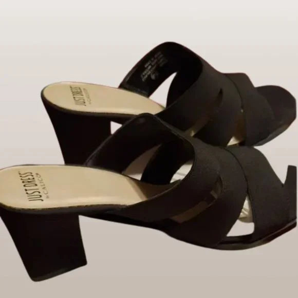 New with Box Just Dress Women's Black Size 7.5 Sandals. Women's Fashion