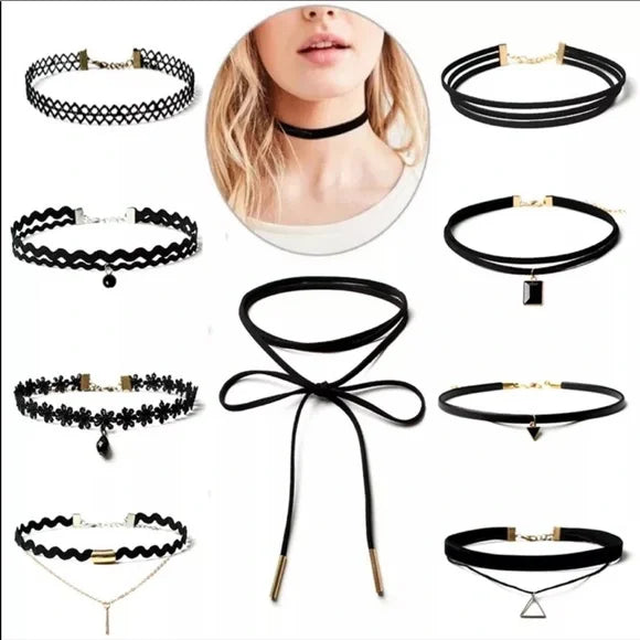 Bundle of 10 pcs NEW‎ Black Velvet choker Gothic Punk Necklace