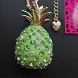 NWT‎ Pineapple 🍍 Crystal Rhinestone Necklace Charm Pendant Fashion Jewelry