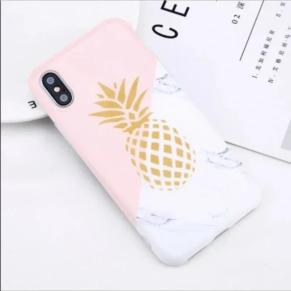 NWT Pineapple 🍍 Design iPhone 7+‎ iPhone X Case. Fashion Accessories