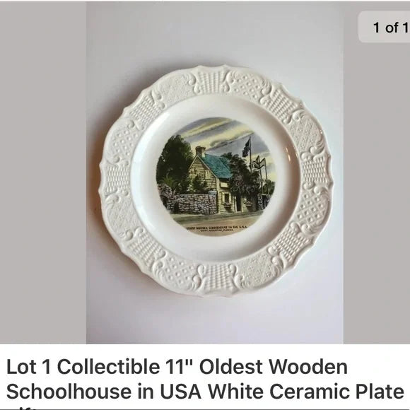 Oldest Wooden‎ School House 🏡 Decorative Plate. Home Decor