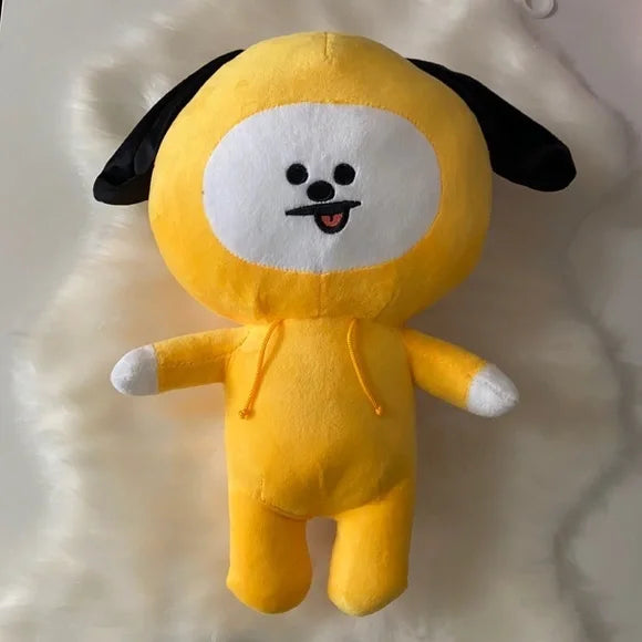 NWOT New BTS21 Line Friends Plushie "Chimmy" yellow plushie doll BTS 21 stuff toys approx 8" x 12"