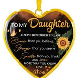 4 pcs New "To My Daughter" Never Forget That Dad Loves You Pendant Necklace