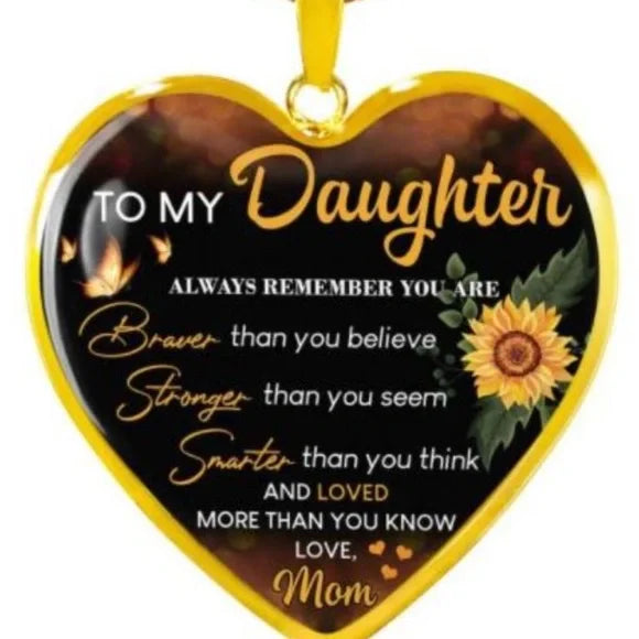 Brand New 4 pcs "To My Daughter My Little Girl Forever" Pendant Necklace. Fashion Jewelry