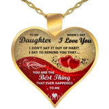 4 pcs New "To My Daughter" Never Forget That Dad Loves You Pendant Necklace