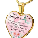 4 pcs New "To My Daughter" Never Forget That Dad Loves You Pendant Necklace