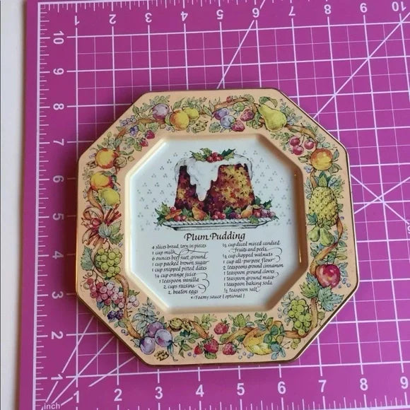 Bundle of 3 Avon Tin Plates with‎ Recipes. Home Kitchen Decors