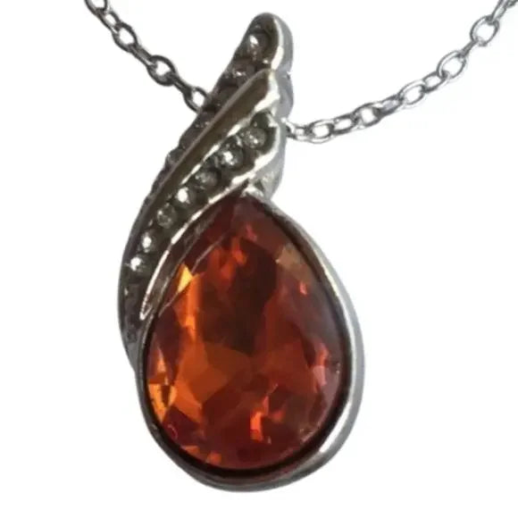 New Orange Gemstone Gem 💎 Necklace. Women's Fashion Jewelry‎