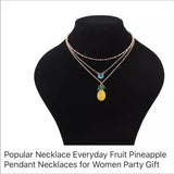 NWT 3‎ layer Choker Pineapple 🍍 Necklace. Women's Fashion Jewelry