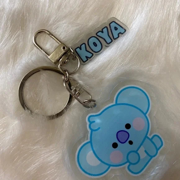 BTS 21 BT21 BTS21 "Koya" Keychain Bag‎ Charm. Trending Fashion Accessories