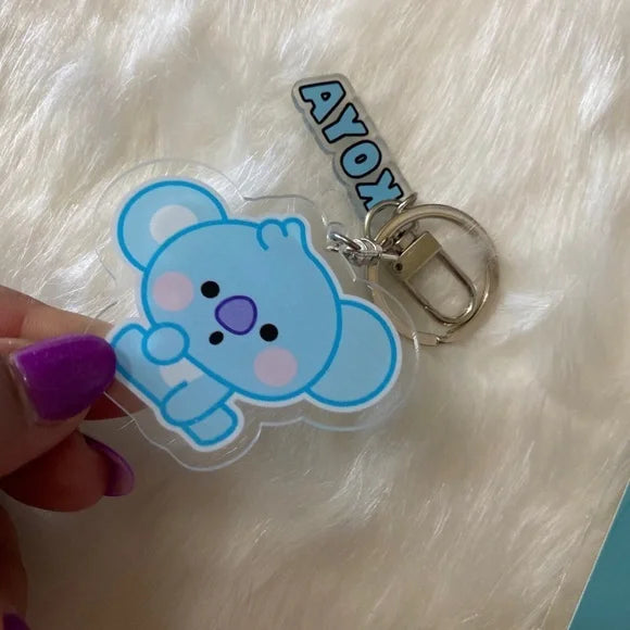 BTS 21 BT21 BTS21 "Koya" Keychain Bag‎ Charm. Trending Fashion Accessories