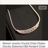 New Gold & Silver Statement‎ Necklace Jewelry. Fashion Accessories