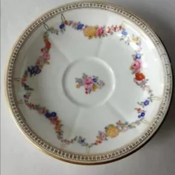 Made in England Saucer with Gold Trim and‎ with Floral Design