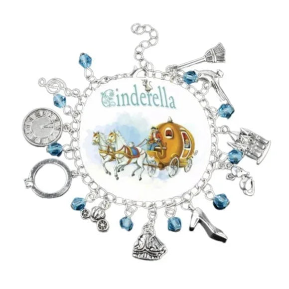 NEW CINDERELLA Charms with Gemstone 💎 Bracelet.‎