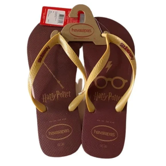 NWT Harry Potter Havaianas Slippers 13M Red Unisex‎