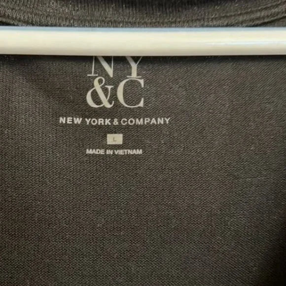 New York and‎ Company New black quarter sleeve shirt size Large