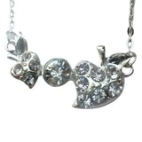 New Crystals‎ Silver Plated Necklace with Strawberry Design, Women's Fashion