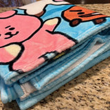 BT21 Soft Fluffy Fleece Decorative Blankets Bed Decor Bedroom‎ Throw Blanket New