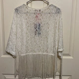 NWT Be‎ You White lace Cardigan. Size Medium. Women's Ladies Fashion.