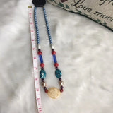 New Beverly Hills Blue White‎ Beaded Necklace. Women's Fashion