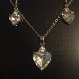 NWT White Heart ❤️ Shape Gemstone 💎 Necklace Set.‎ Women's Fashion Jewelry