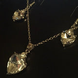 NWT White Heart ❤️ Shape Gemstone 💎 Necklace Set.‎ Women's Fashion Jewelry