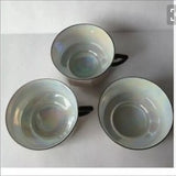 Bundle of 3 Union T Czechoslovakia Oyster Shell Cups.‎ Grayish-Green in Color