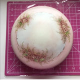 Limoges France Pretty‎ Pink Floral Ceramic Round Decor Box Container