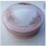 Limoges France Pretty‎ Pink Floral Ceramic Round Decor Box Container