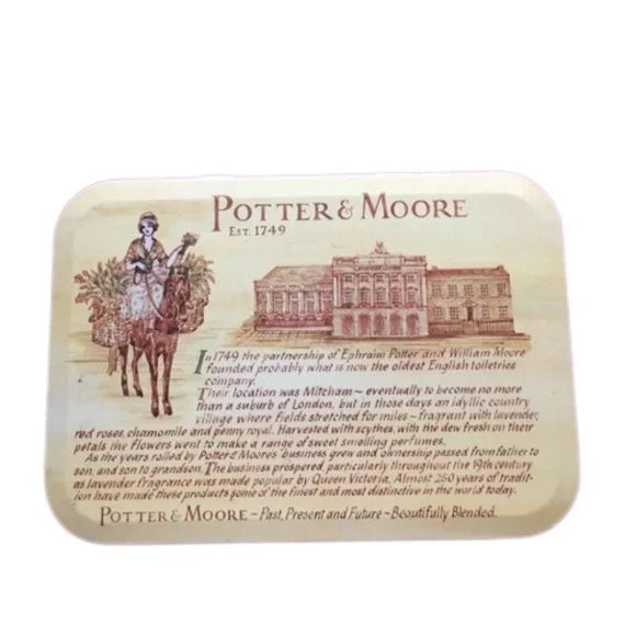 $65 Potter & Moore 1749 Antique Tin‎ Box Collectibles