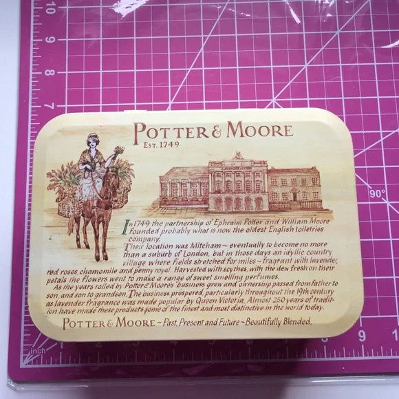 $65 Potter & Moore 1749 Antique Tin‎ Box Collectibles