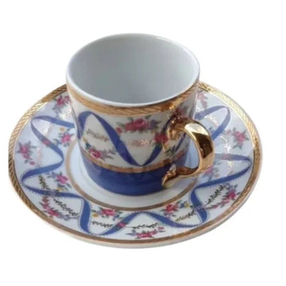 "A Special Place" Cute Cup & Saucer Gold Trim‎ with Floral Design