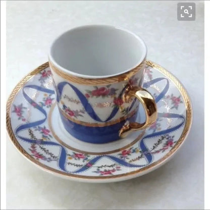 "A Special Place" Cute Cup & Saucer Gold Trim‎ with Floral Design
