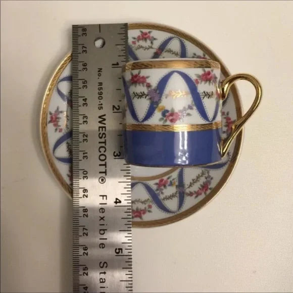 "A Special Place" Cute Cup & Saucer Gold Trim‎ with Floral Design