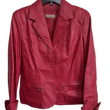 NWOT Red PU Leather Jacket Size‎ Medium Winter Fall season Women's Ladies