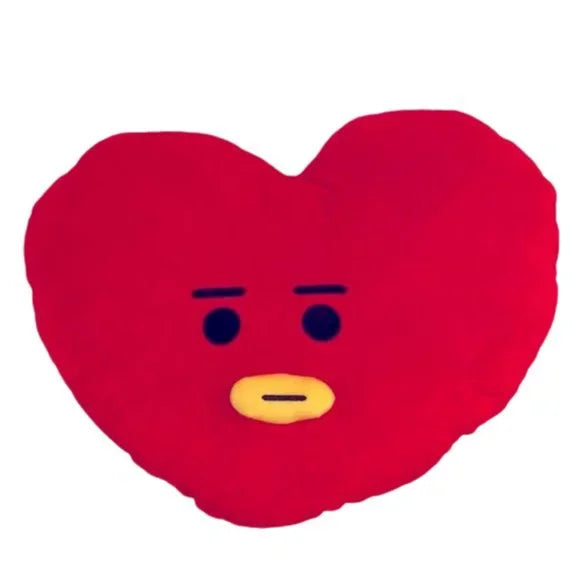 NWOT New BTS21 Line Friends Plushie "TATA" red heart BTS 21 stuff toys approx 13" x 17"